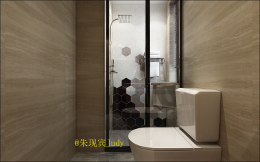 綠城百合花園工業(yè)風(fēng)衛(wèi)生間效果圖