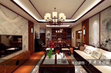 俊發(fā)城新中式客廳效果圖