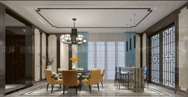 綠城玫瑰園中式餐廳效果圖