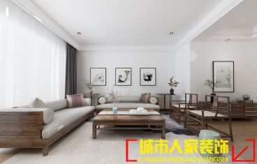 漢德九州城新中式客廳效果圖