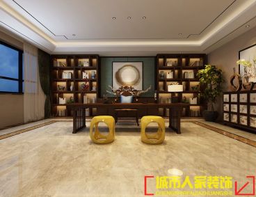 世紀(jì)華陽(yáng)新中式書(shū)房效果圖