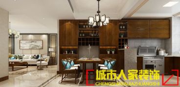 世紀(jì)王城新中式餐廳效果圖