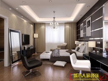 紫金風(fēng)景線港式臥室效果圖