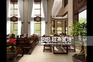 保利海德公館新中式餐廳效果圖