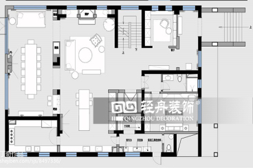 保利海德公館新中式一層戶型圖