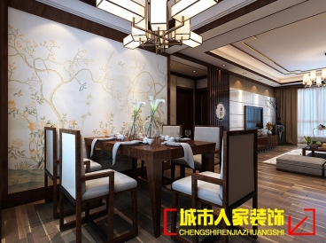 名門(mén)萬(wàn)象新中式餐廳效果圖