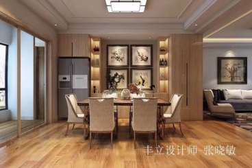 保利溫泉新城現代簡約餐廳效果圖