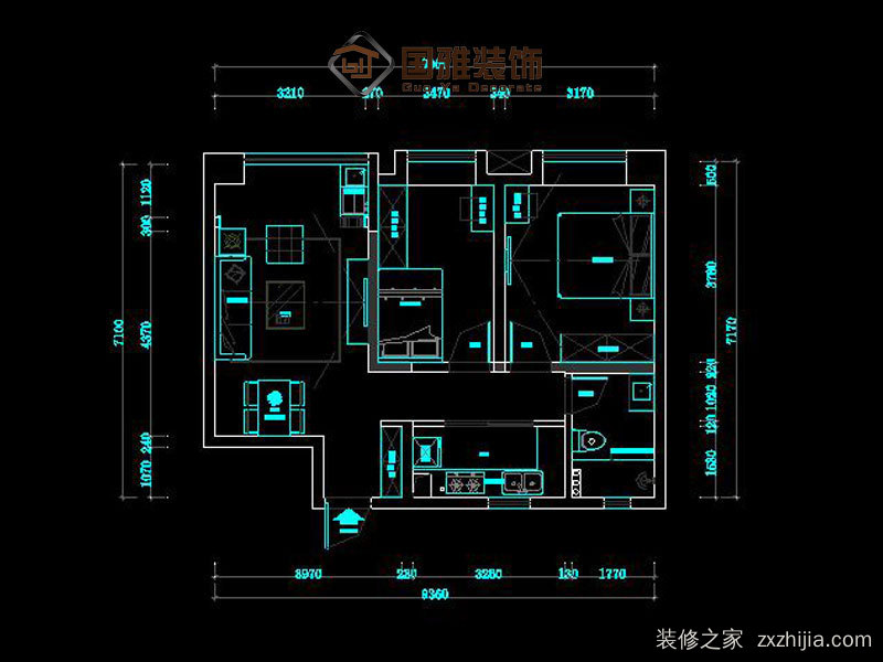 合肥铜冠花园现代简约户型图效果图