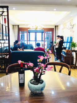 中國鐵建國際城新中式客廳效果圖