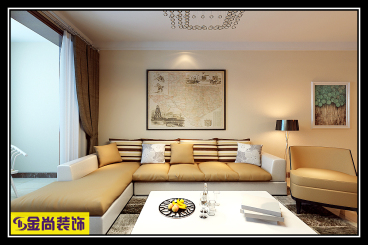 綠地國(guó)際花都現(xiàn)代簡(jiǎn)約客廳效果圖