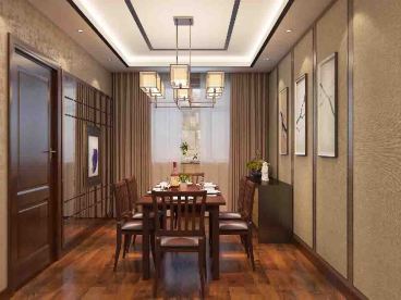 呼市永泰城新中式餐廳效果圖