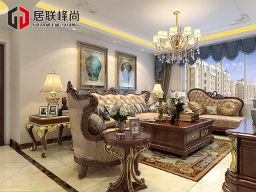 財(cái)富一號(hào)歐式古典客廳效果圖