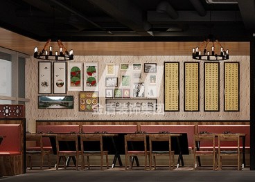 昆明宣仁緣餐廳工業(yè)風餐廳效果圖