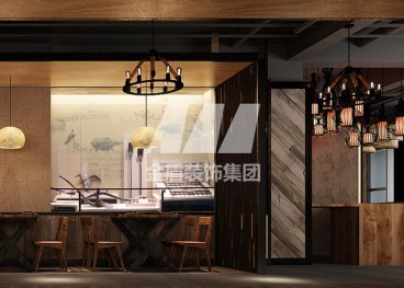 昆明宣仁緣餐廳工業(yè)風(fēng)餐廳效果圖