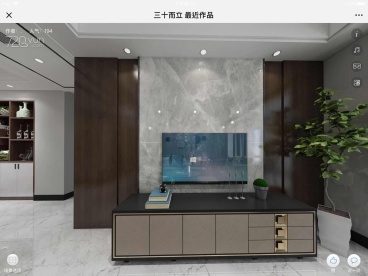 高華.西湖公館港式背景墻效果圖