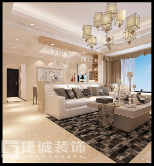 海悅東方現代簡約客廳效果圖