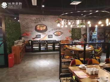 港龍城65度C火鍋店工業(yè)風實景案例