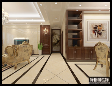 綠地中央公館歐式古典玄關效果圖