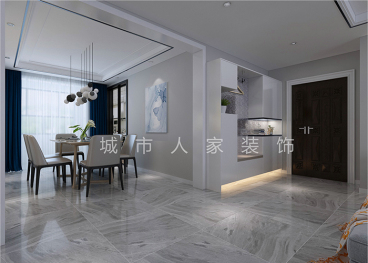 華北星城現代簡約餐廳效果圖