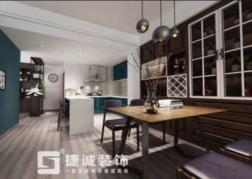 五源河公寓北歐餐廳效果圖
