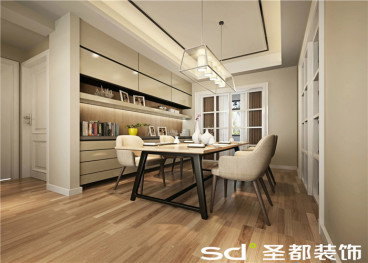 依瀾雅居現(xiàn)代簡約餐廳效果圖