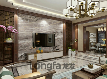 明珠家園中式客廳效果圖