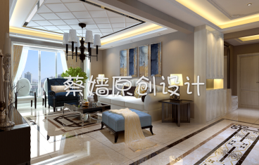 欣欣嘉園簡歐客廳效果圖