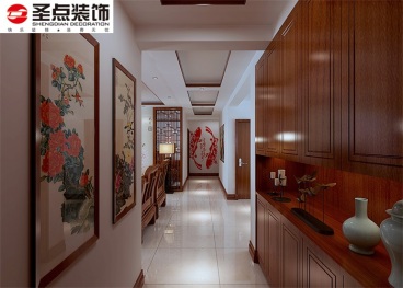 盛邦二期新中式玄關(guān)效果圖