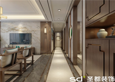 國貿(mào)天悅新中式廊道效果圖