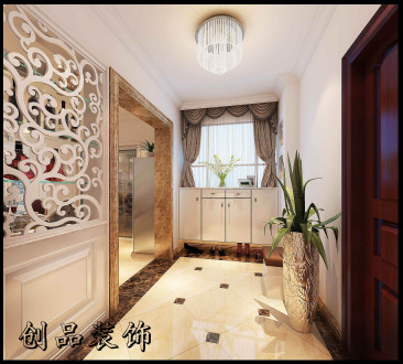 宏遠(yuǎn)御庭山簡歐玄關(guān)效果圖