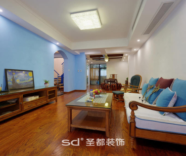 和達(dá)御觀邸 地中海客廳效果圖