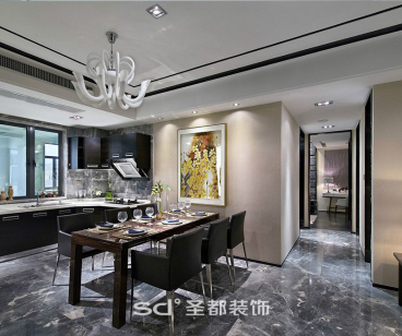 和昌府現(xiàn)代簡約餐廳效果圖