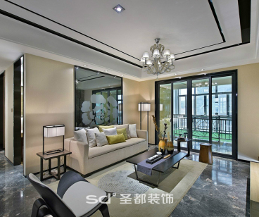 和昌府現(xiàn)代簡約客廳效果圖
