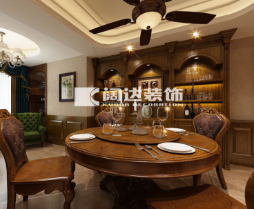 紫御府美式餐廳效果圖