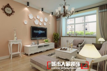 山海湾恬淡田园客厅效果图