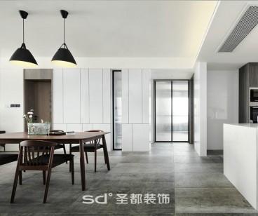 蘇荷苑現(xiàn)代簡(jiǎn)約餐廳效果圖