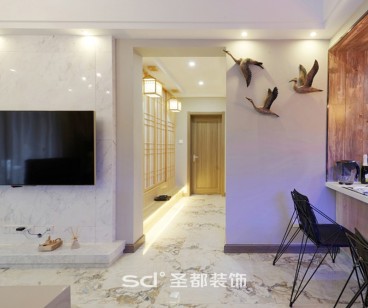 蘇荷苑現代簡約廊道效果圖