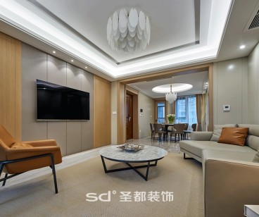 陽光嘉苑現代簡約客廳效果圖