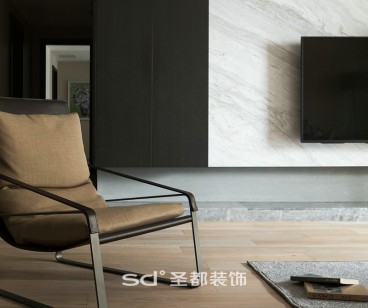 中國鐵建江南國際城現(xiàn)代簡約客廳效果圖