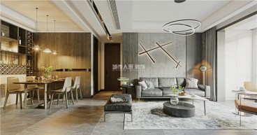 西派國際現(xiàn)代簡(jiǎn)約客廳效果圖