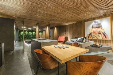 自然風工作室現(xiàn)代簡約客廳效果圖