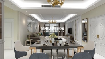 高速紫禁長安時尚混搭餐廳效果圖