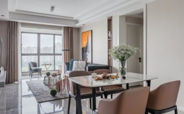 鴻盛花園現代簡約餐廳效果圖