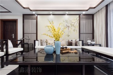 華鼎泰富公館新中式客廳效果圖