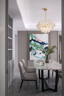 金海岸天府花園水城現(xiàn)代簡(jiǎn)約餐廳效果圖