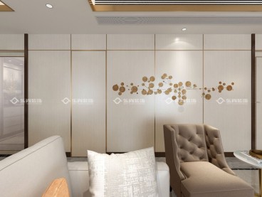 融創(chuàng)凡爾賽花園現(xiàn)代簡約客廳效果圖