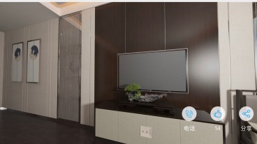 陽光首院新中式臥室效果圖