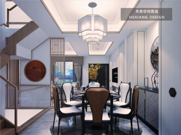 燕江南新中式餐廳效果圖