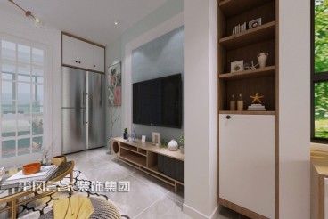 天籟花園北歐背景墻效果圖