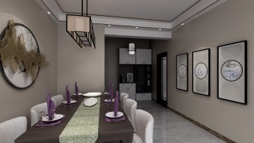 水岸雅苑新中式餐廳效果圖